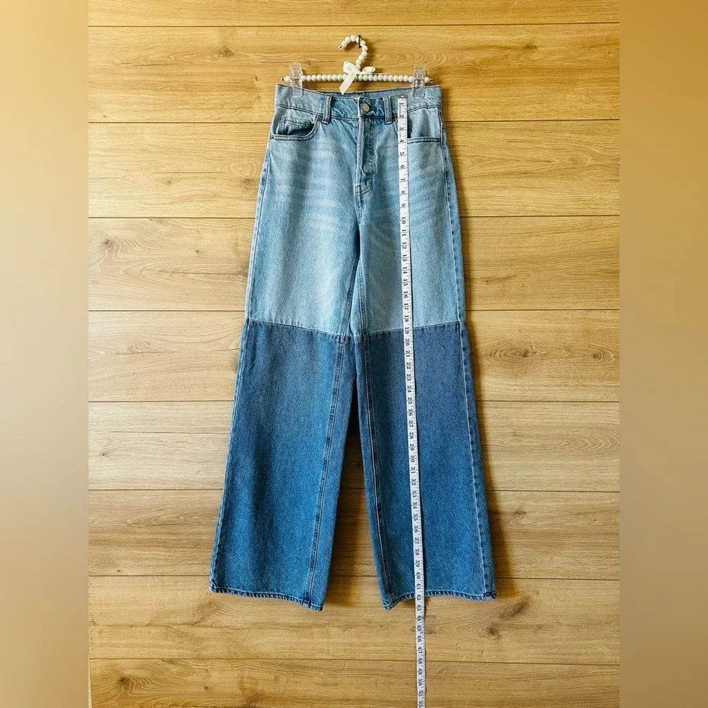 PacSun Light and Dark Blue Flare Jeans